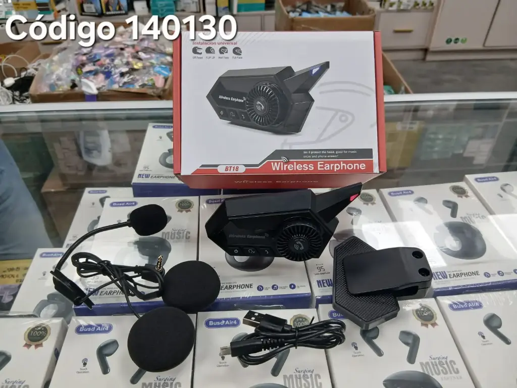AURICULAR CON BLUETOOTH PARA CASCO 4140130|1000004140130 1000004140130