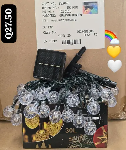 SET DE LUCES REDONDAS 30*6.5